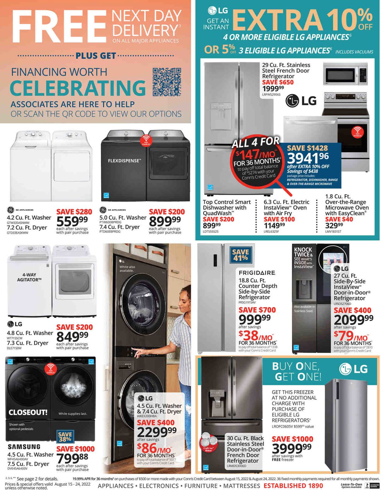 Conn's Home Plus Weekly Ad Circular - valid 08/15-08/24/2022 (Page 4)