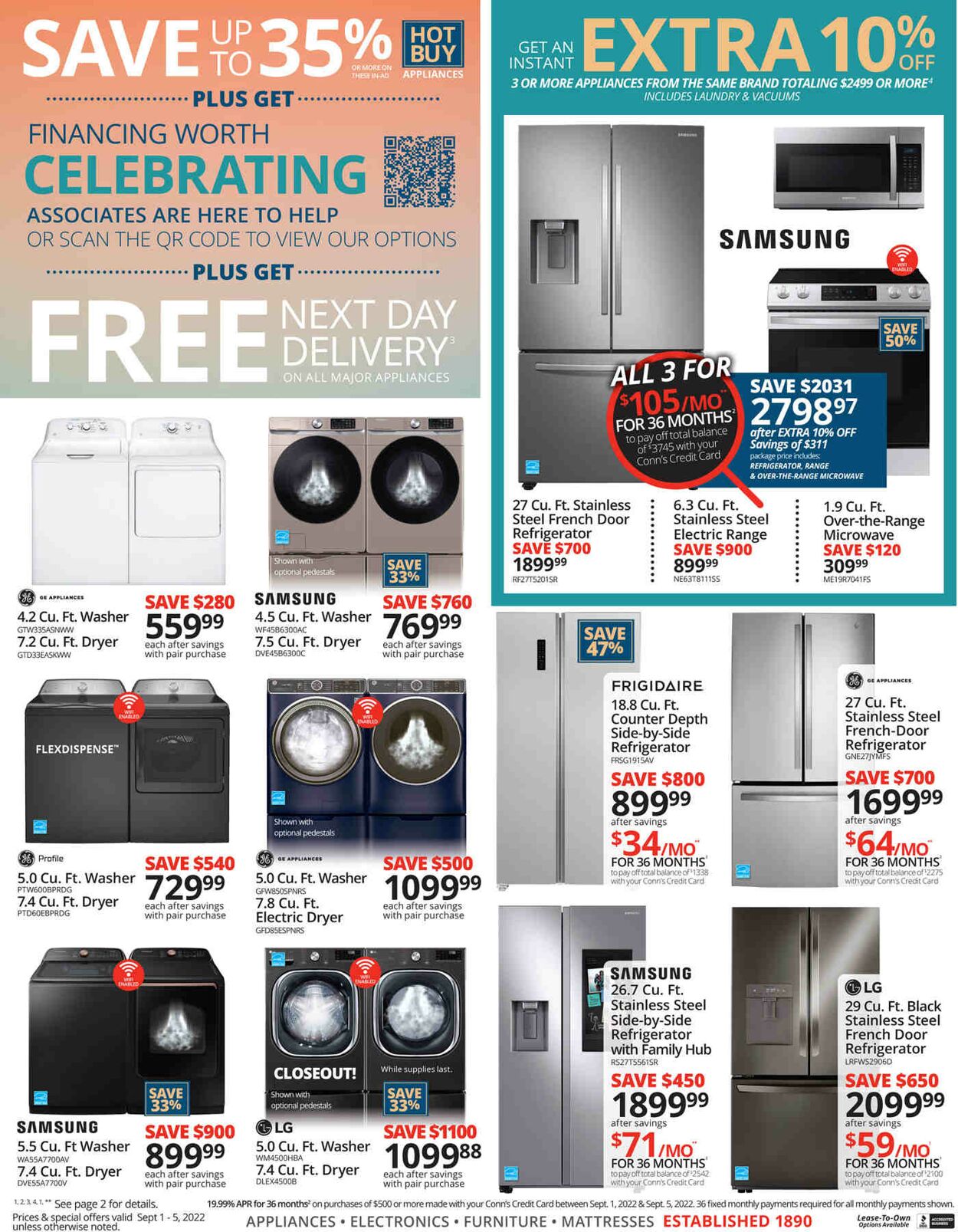 Conn's Home Plus Weekly Ad Circular - valid 09/01-09/05/2022 (Page 4)