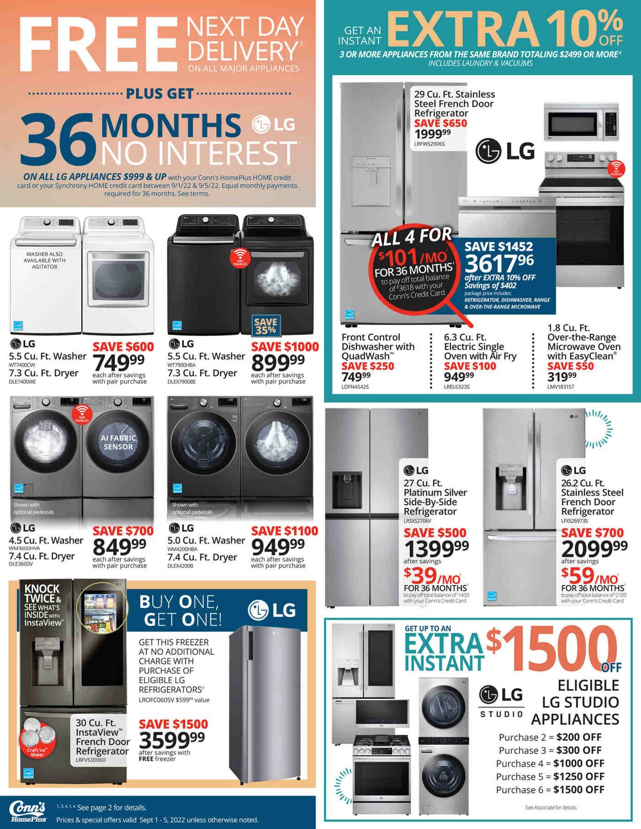Conn's Home Plus Weekly Ad Circular - valid 09/01-09/05/2022 (Page 5)