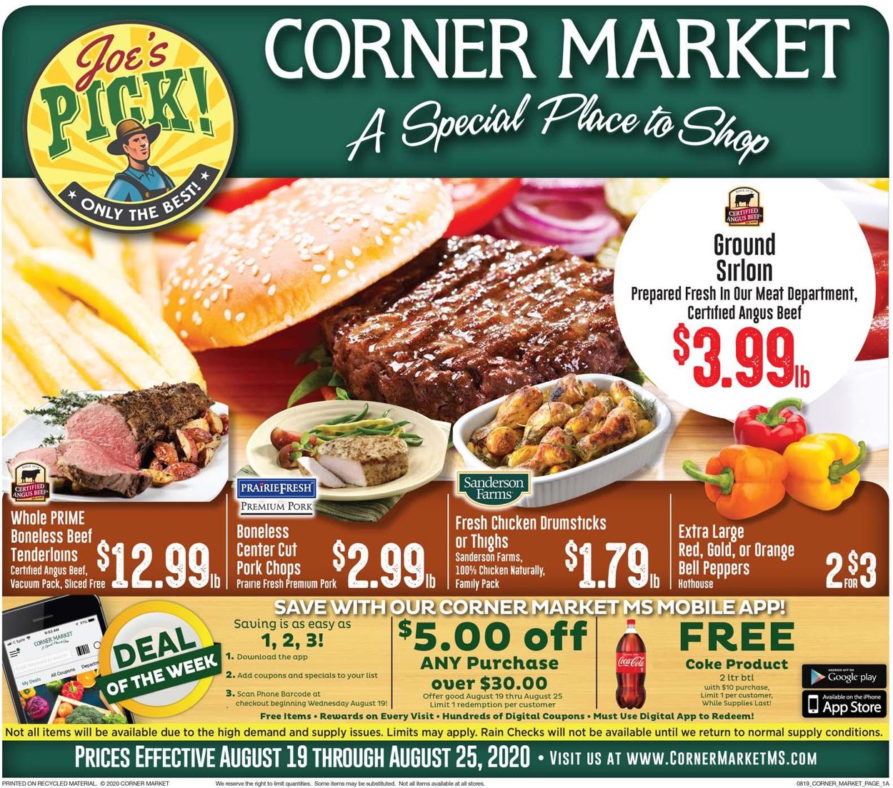Corner Market Weekly Ad Circular - valid 08/19-08/25/2020