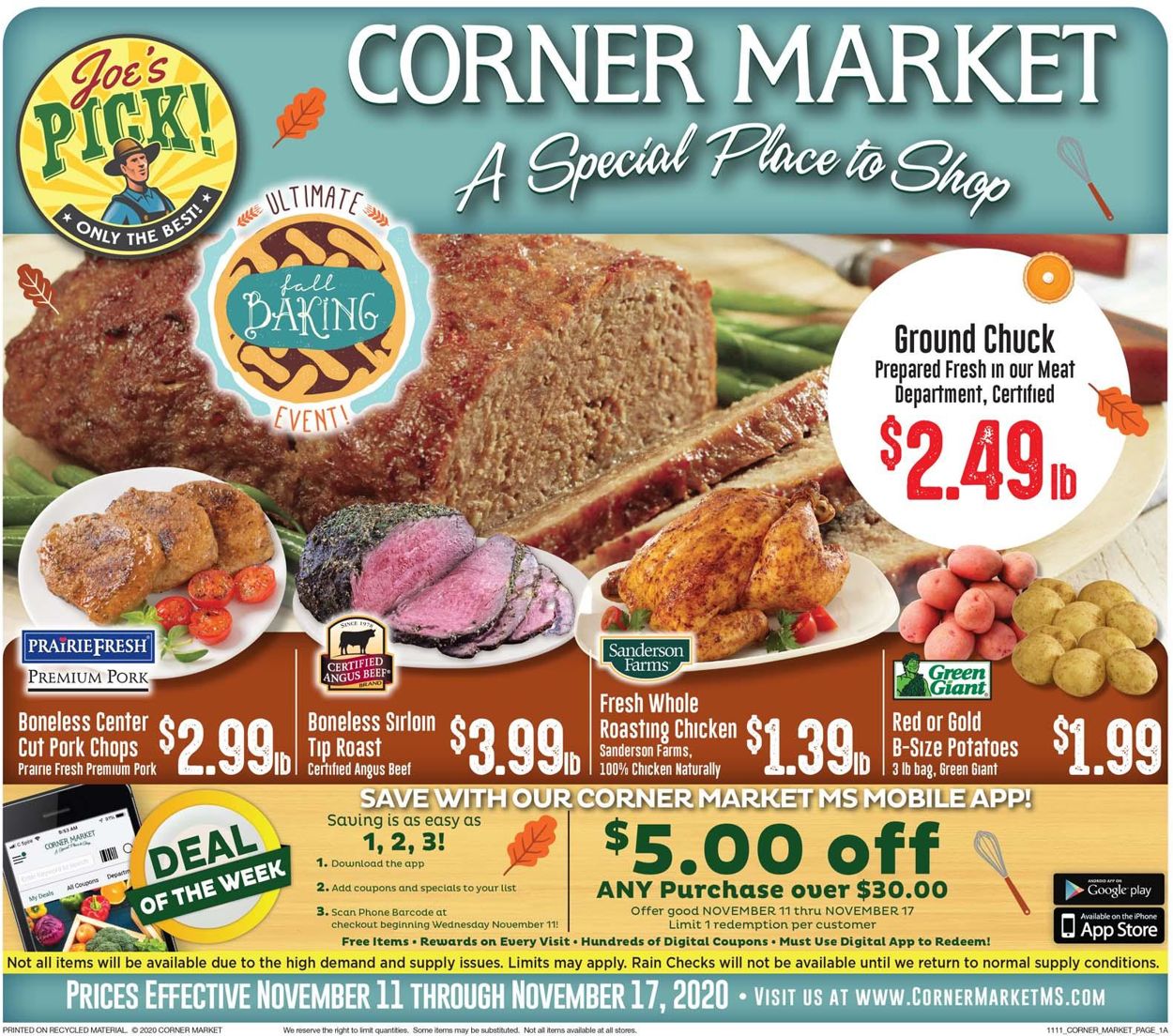 Corner Market Weekly Ad Circular - valid 11/11-11/17/2020
