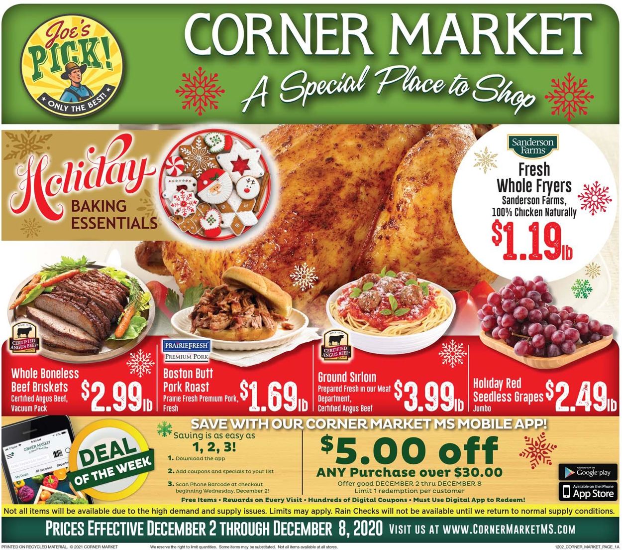 Corner Market Weekly Ad Circular - valid 12/02-12/08/2020