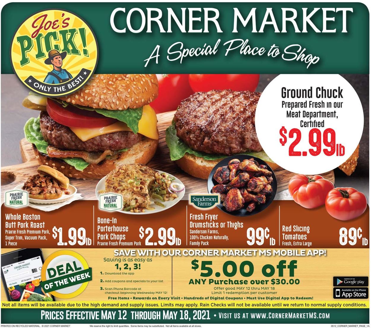 Corner Market Weekly Ad Circular - valid 05/12-05/18/2021