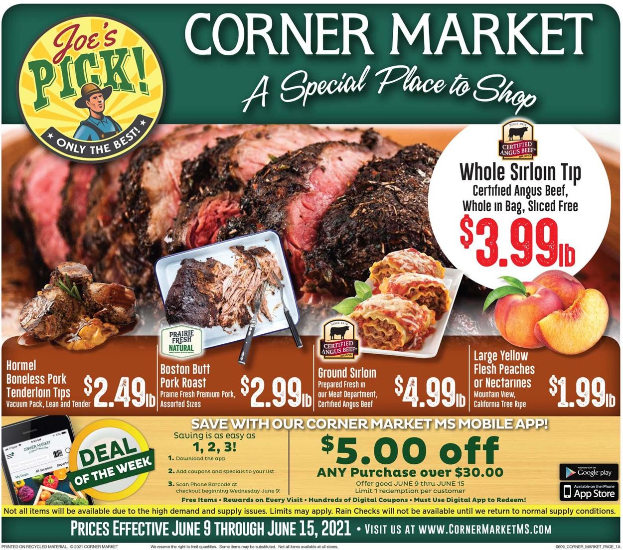 Corner Market Weekly Ad Circular - valid 06/09-06/15/2021