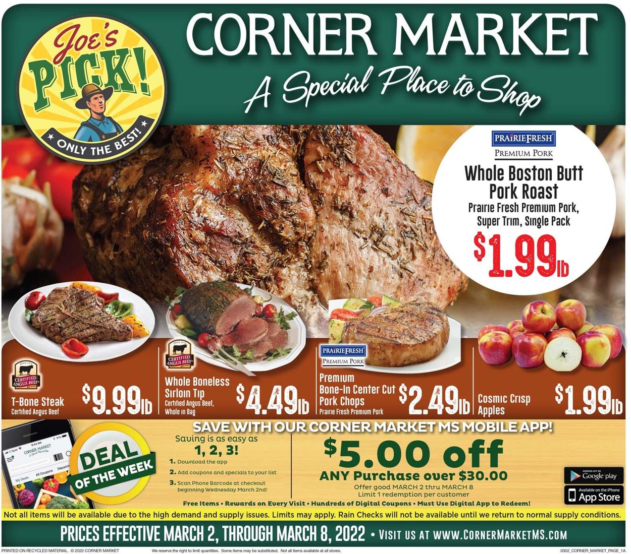 Corner Market Weekly Ad Circular - valid 03/02-03/08/2022