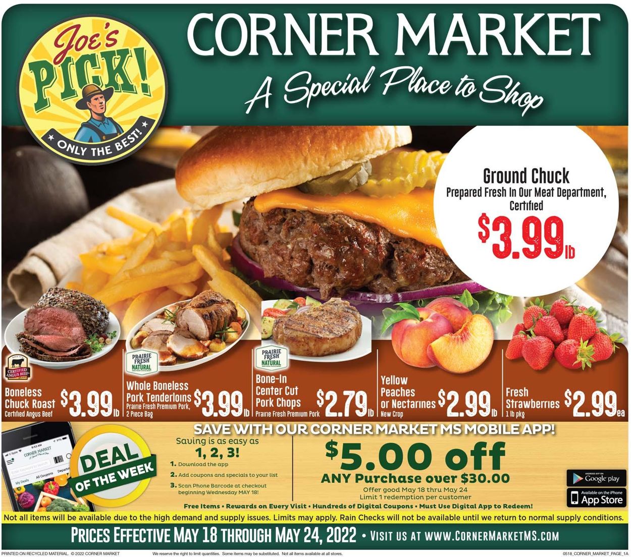 Corner Market Weekly Ad Circular - valid 05/18-05/24/2022