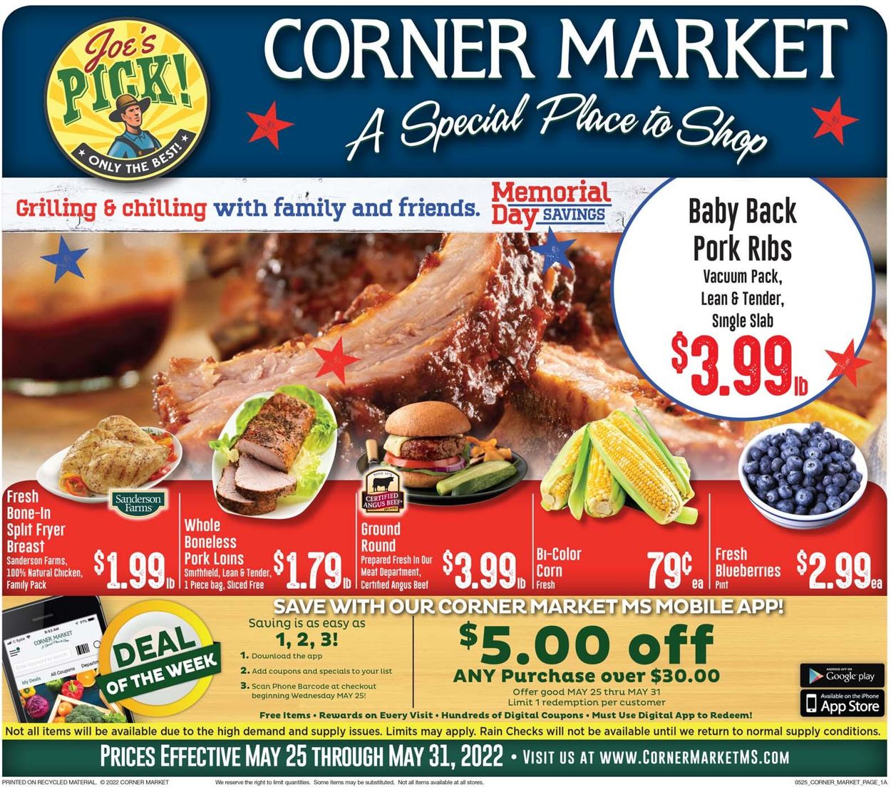 Corner Market Weekly Ad Circular - valid 05/25-05/31/2022