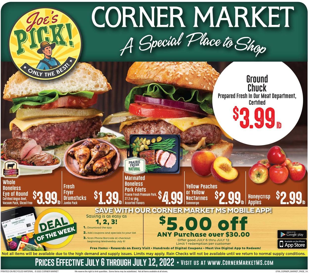 Corner Market Weekly Ad Circular - valid 07/06-07/12/2022