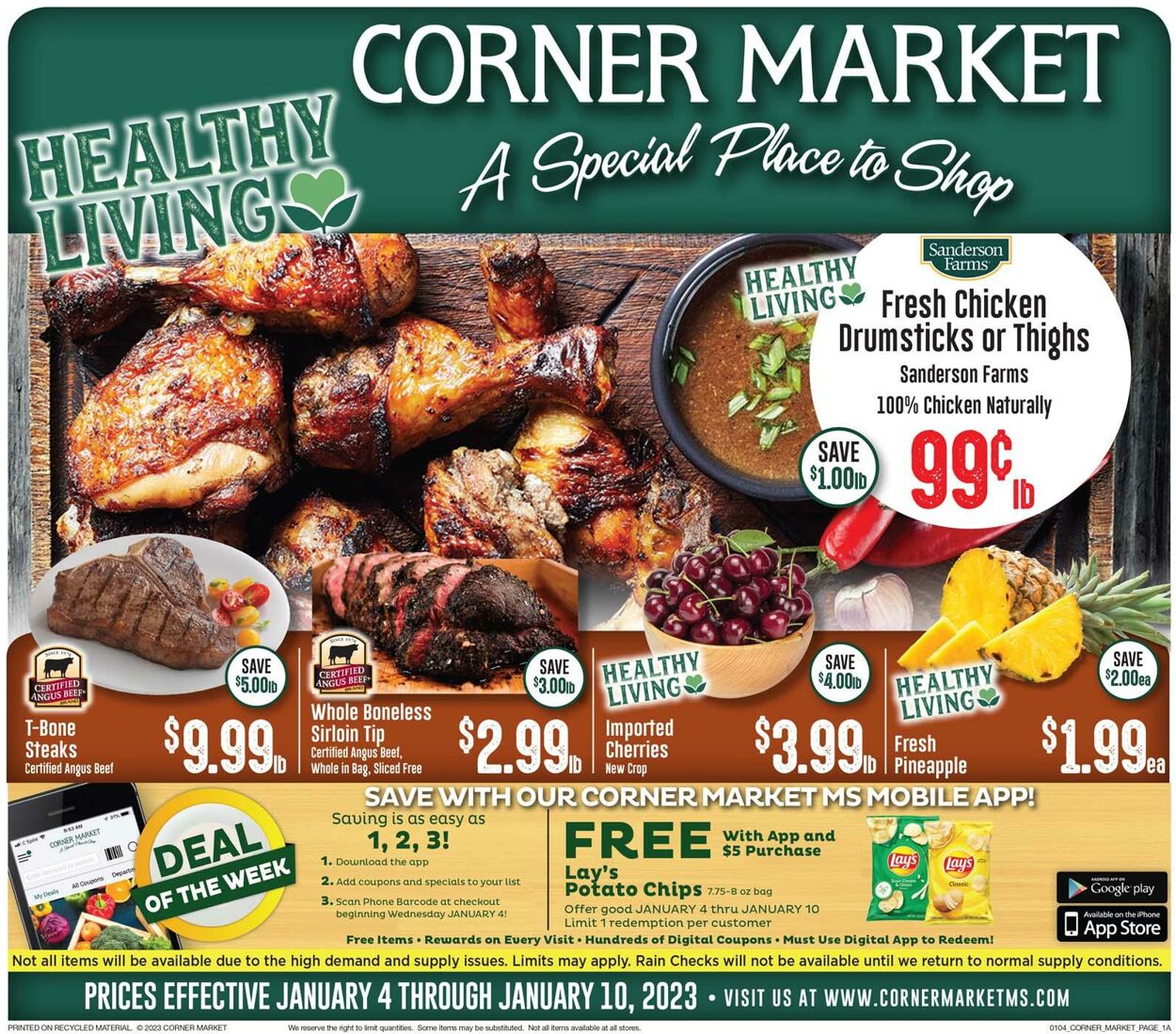 Corner Market Weekly Ad Circular - valid 01/04-01/10/2023