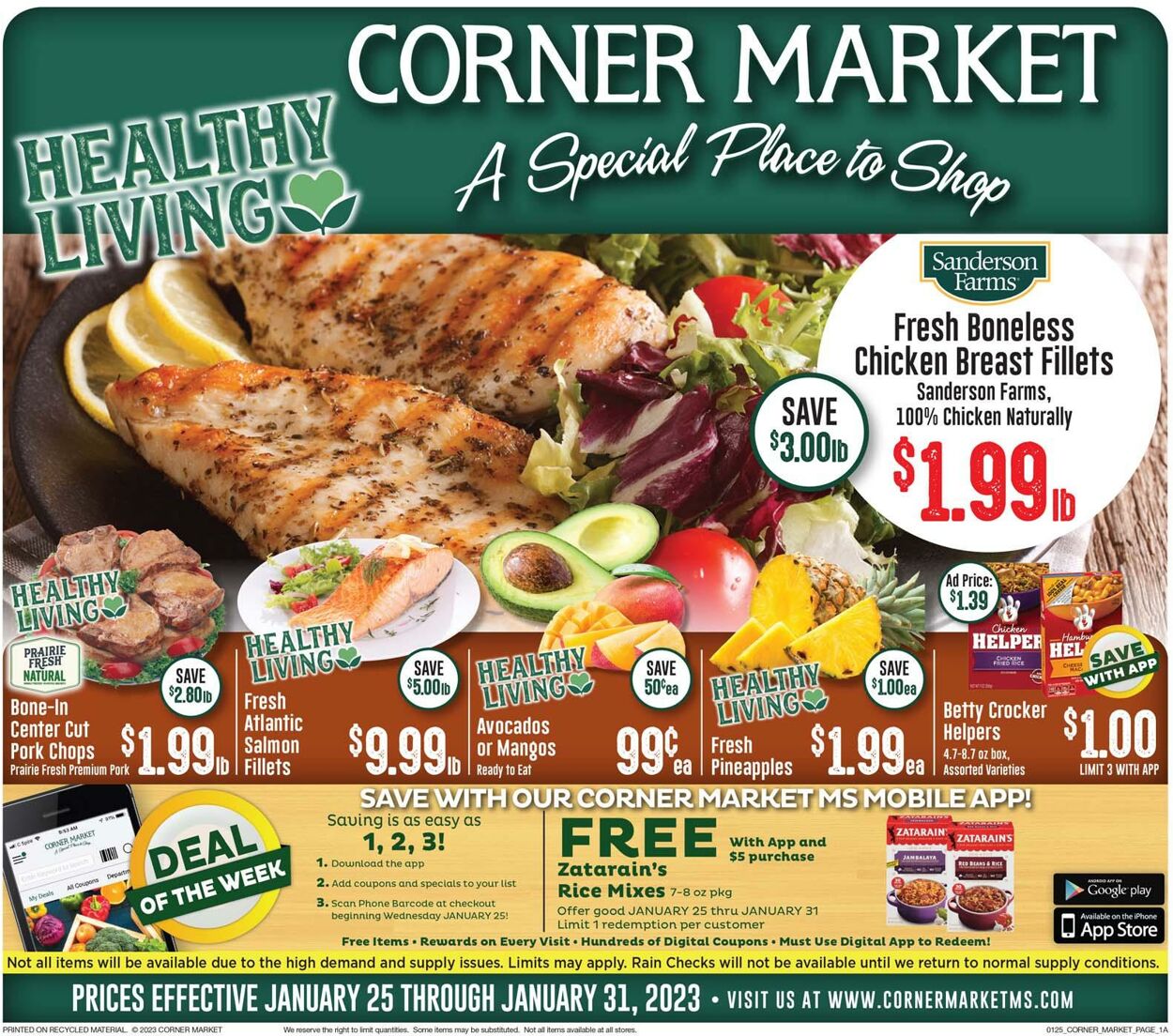 Corner Market Weekly Ad Circular - valid 01/25-02/01/2023