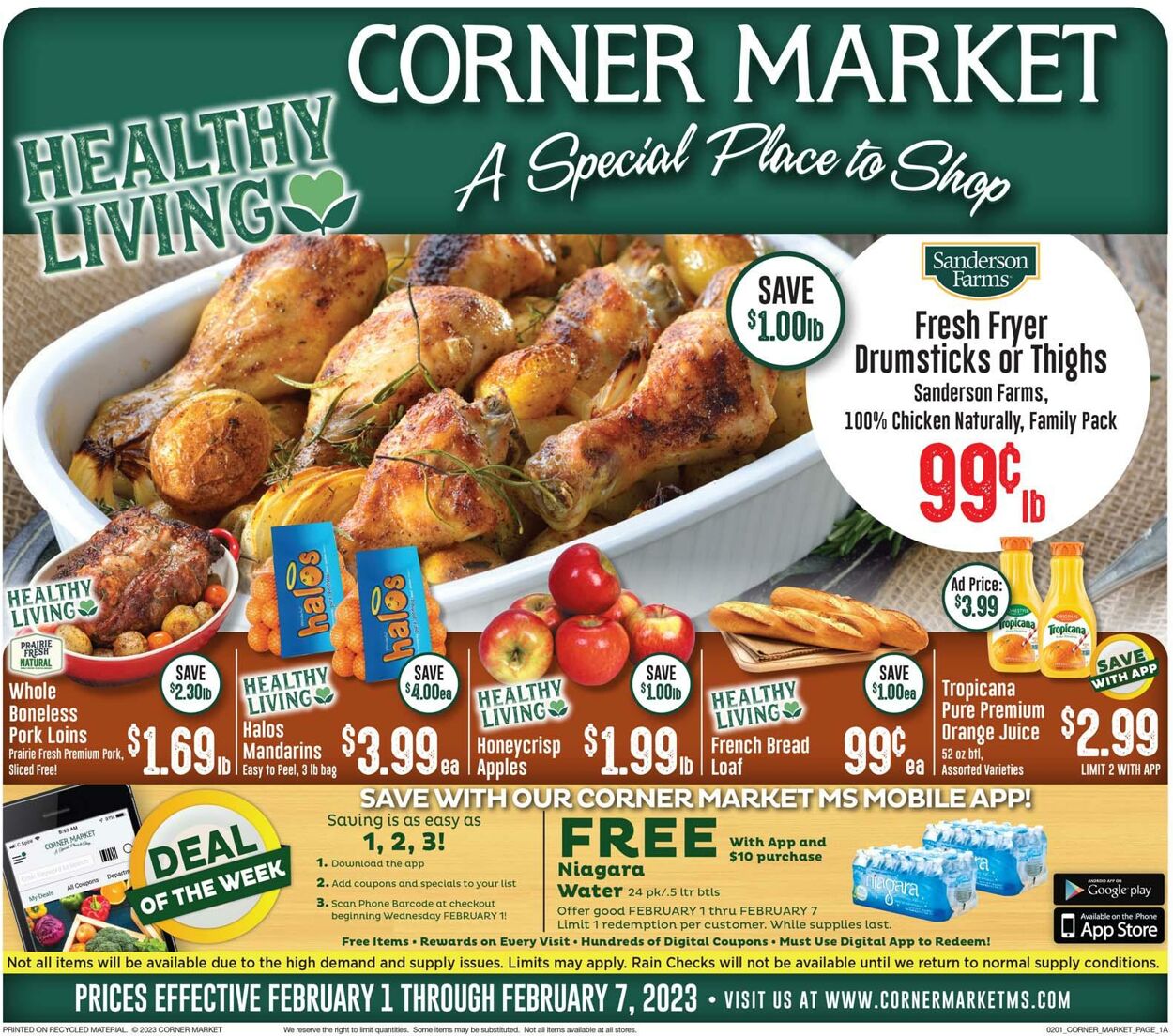 Corner Market Weekly Ad Circular - valid 02/01-02/08/2023