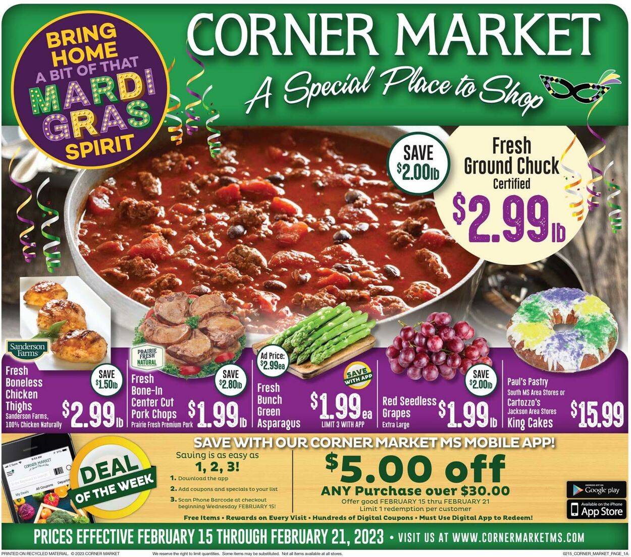 Corner Market Weekly Ad Circular - valid 02/15-02/22/2023
