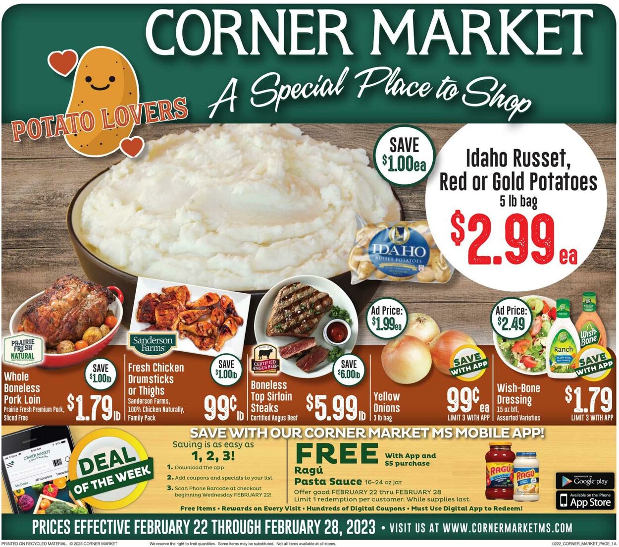 Corner Market Weekly Ad Circular - valid 02/22-03/01/2023