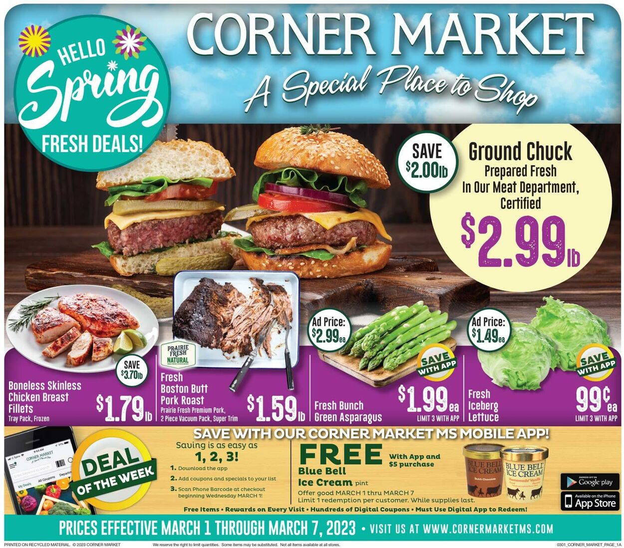 Corner Market Weekly Ad Circular - valid 03/01-03/08/2023