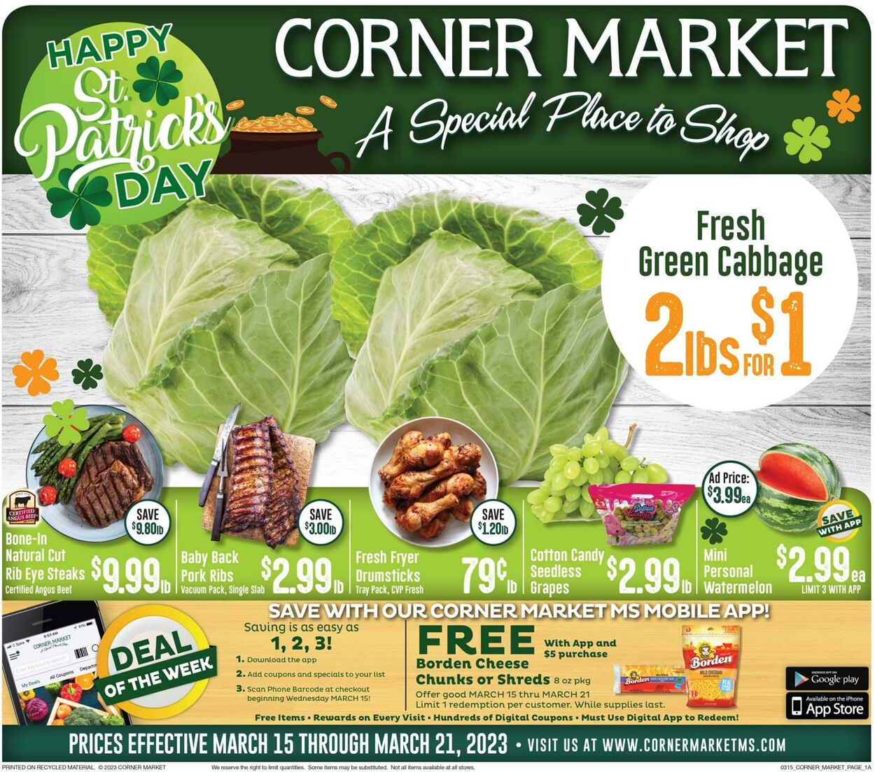 Corner Market Weekly Ad Circular - valid 03/15-03/22/2023