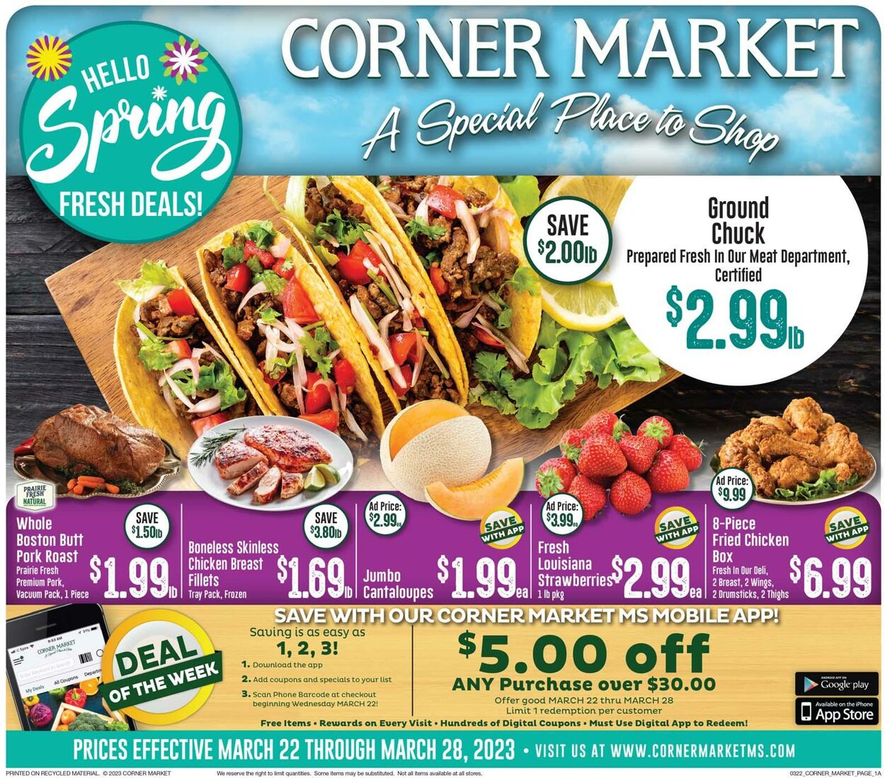 Corner Market Weekly Ad Circular - valid 03/22-03/29/2023