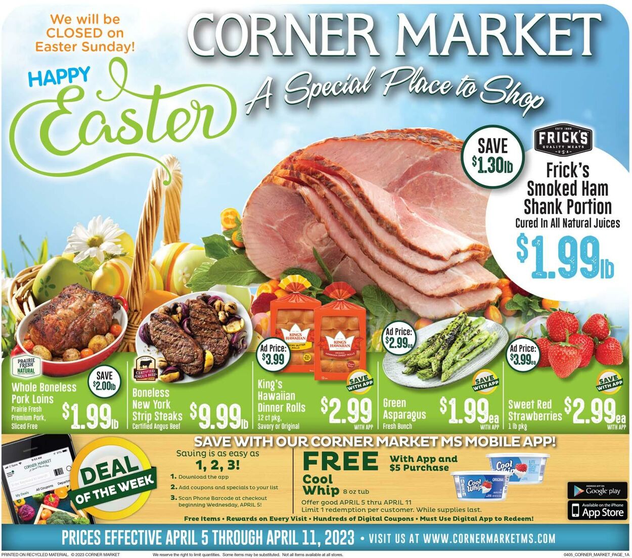 Corner Market Weekly Ad Circular - valid 04/05-04/12/2023