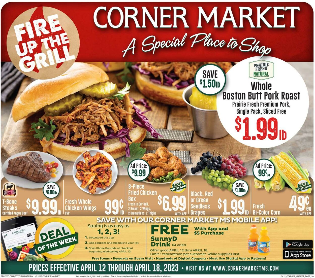 Corner Market Weekly Ad Circular - valid 04/12-04/19/2023