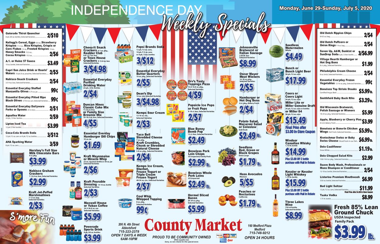 County Market Weekly Ad Circular - valid 06/29-07/05/2020