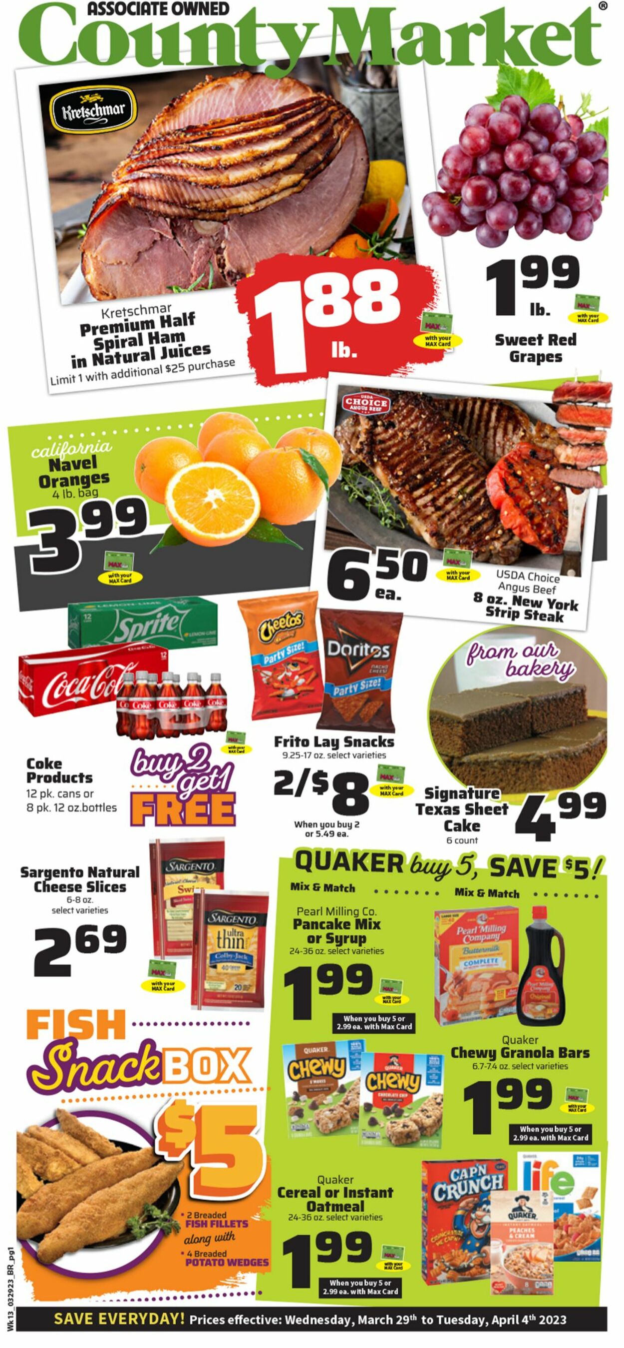 County Market Weekly Ad Circular - valid 03/29-04/04/2023