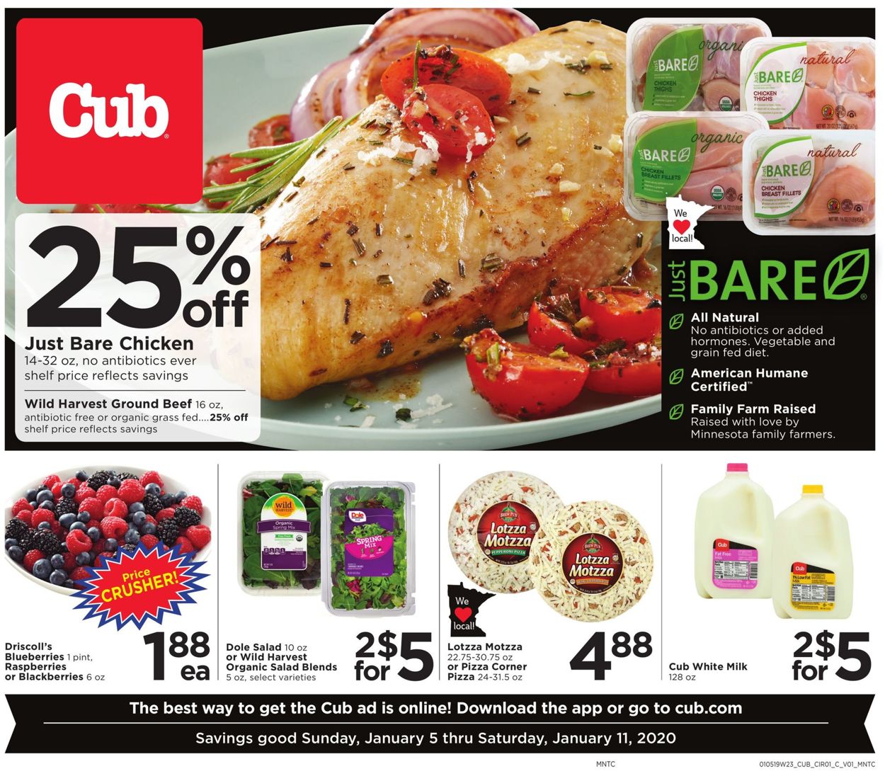 Cub Foods Weekly Ad Circular - valid 01/05-01/11/2020