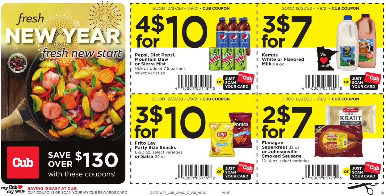 Cub Foods Coupon Savings Weekly Ad Circular - valid 12/27-01/09/2021