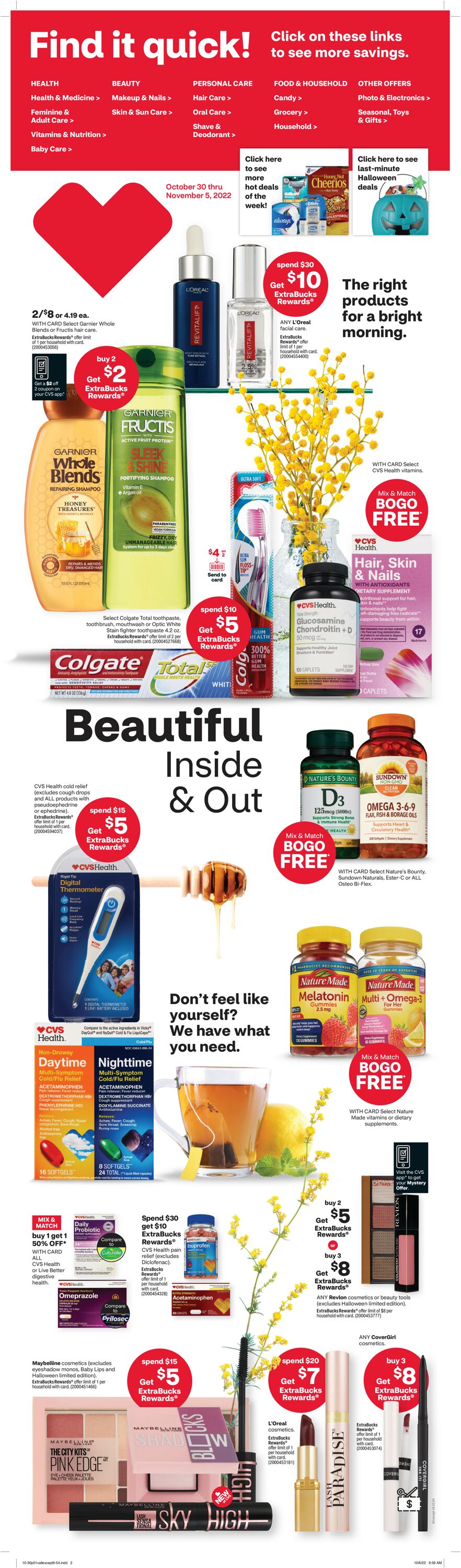 CVS Pharmacy Weekly Ad Circular - valid 10/30-11/05/2022
