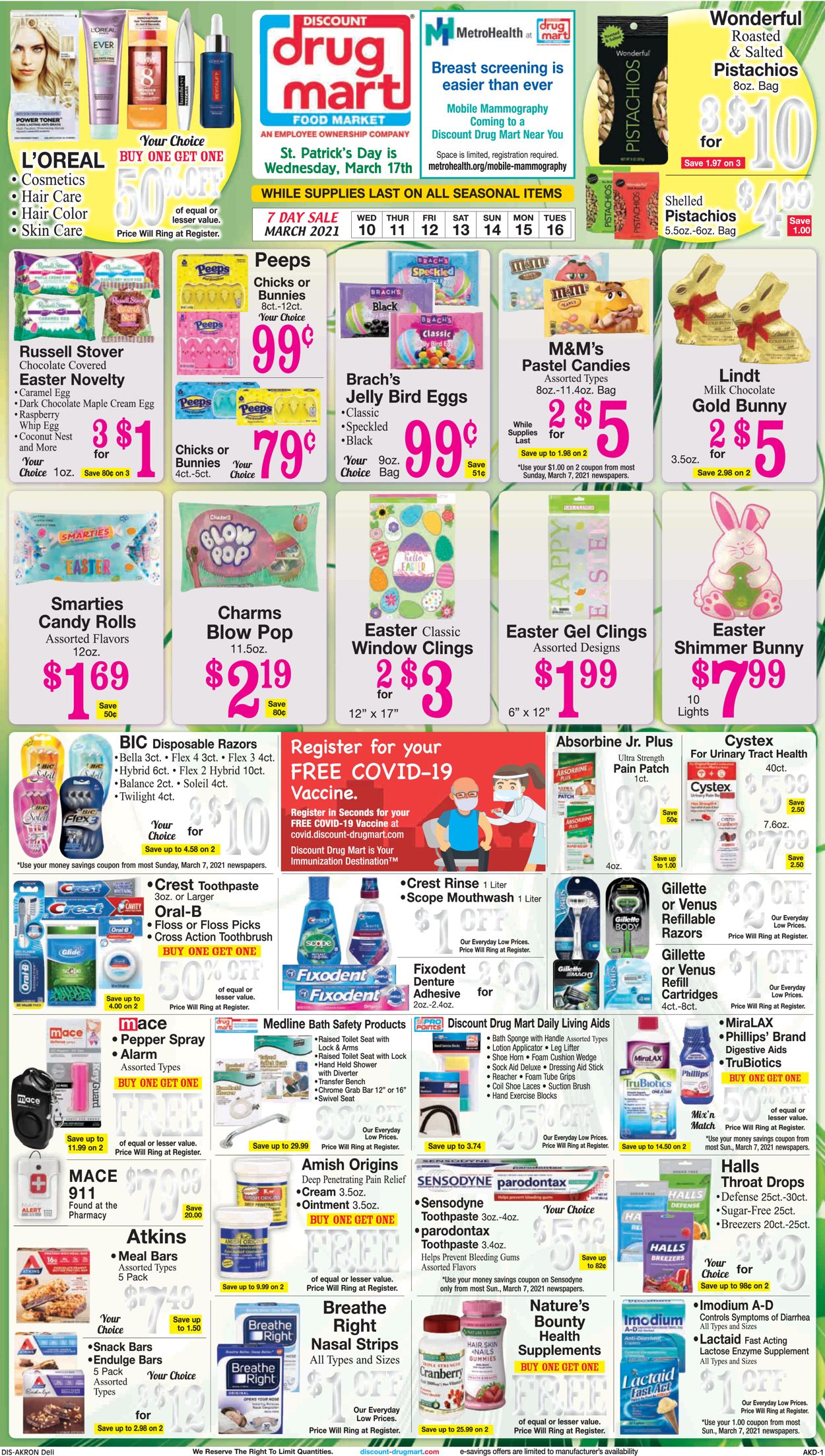 Discount Drug Mart Weekly Ad Circular - valid 03/10-03/16/2021
