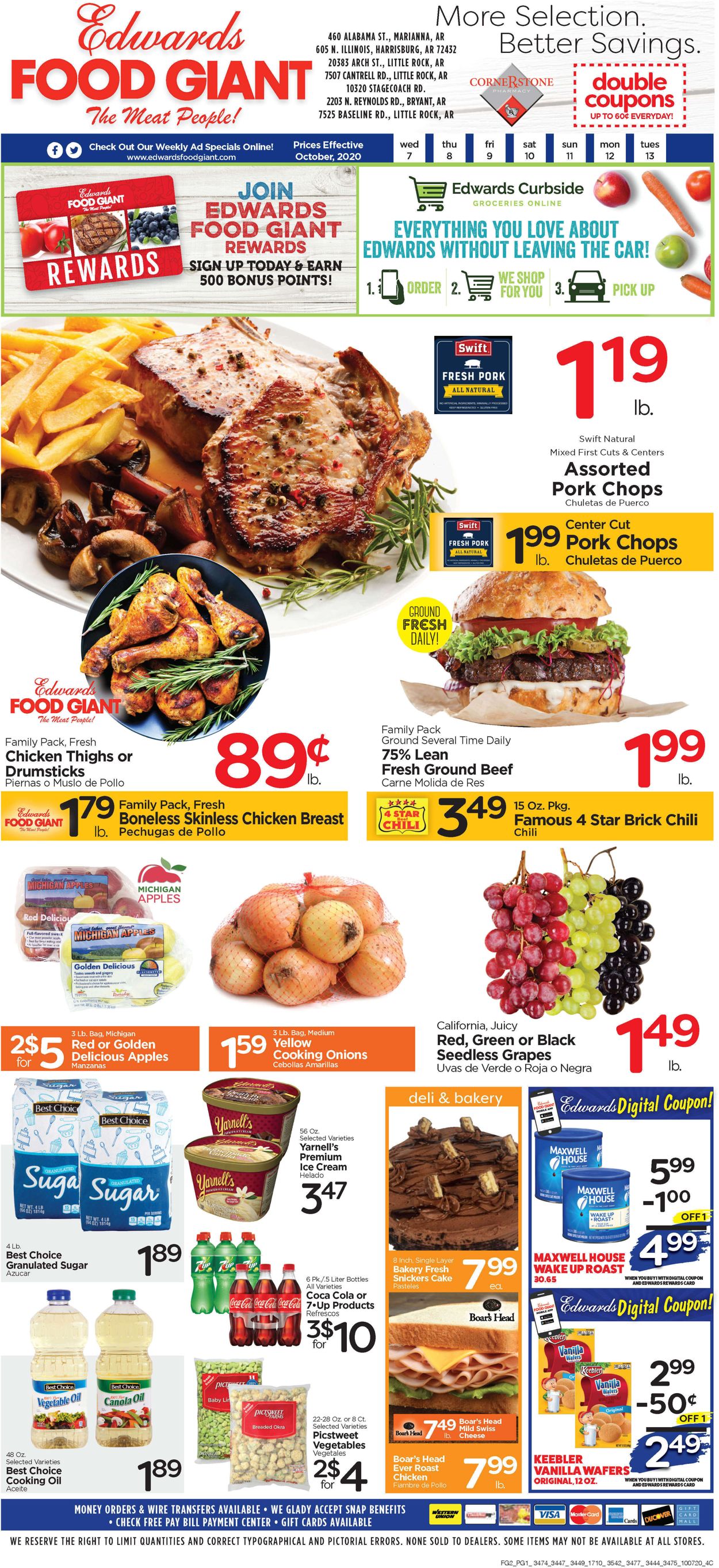 Edwards Food Giant Weekly Ad Circular - valid 10/07-10/13/2020
