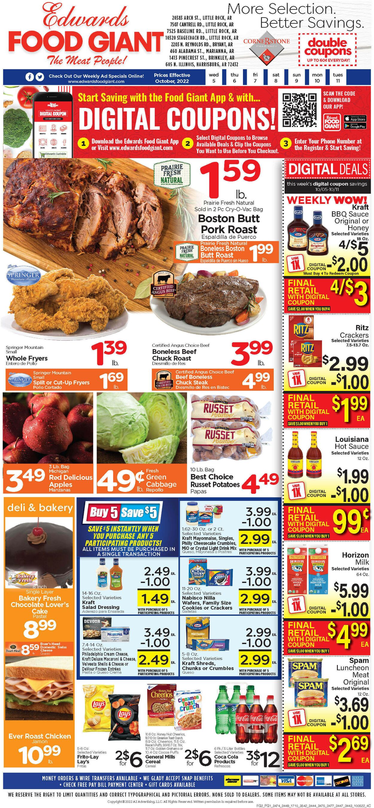 Edwards Food Giant Weekly Ad Circular - valid 10/05-10/11/2022