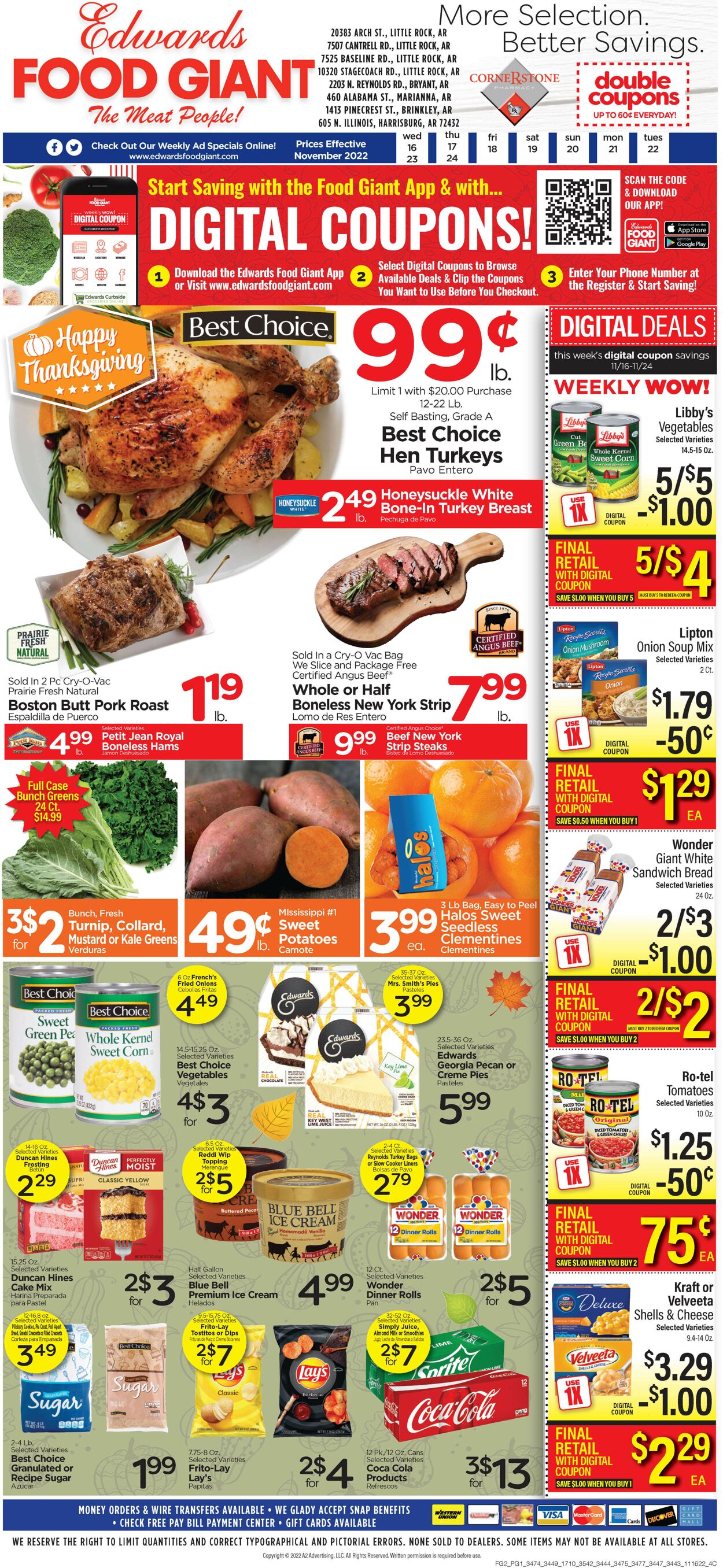 Edwards Food Giant Weekly Ad Circular - valid 11/16-11/22/2022