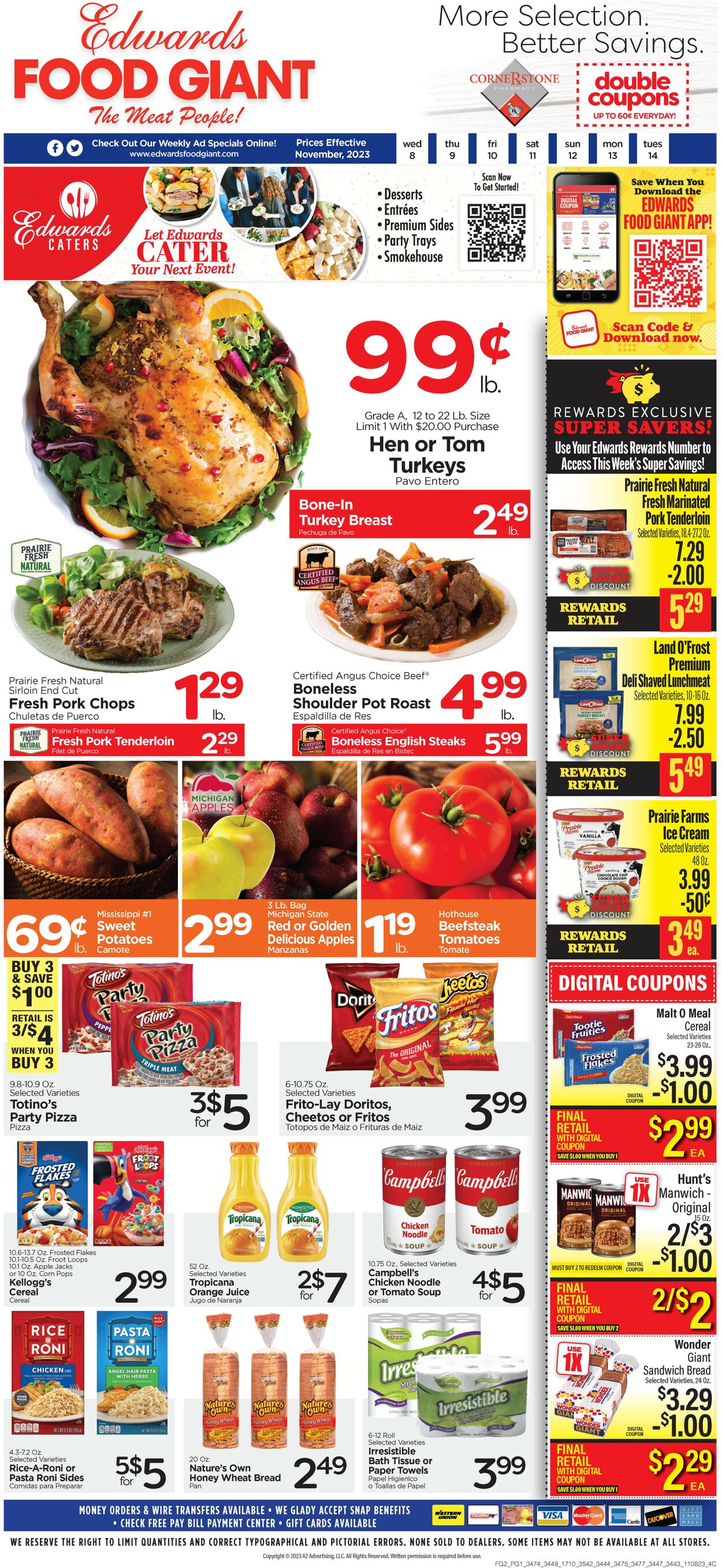 Edwards Food Giant Weekly Ad Circular - valid 11/08-11/14/2023