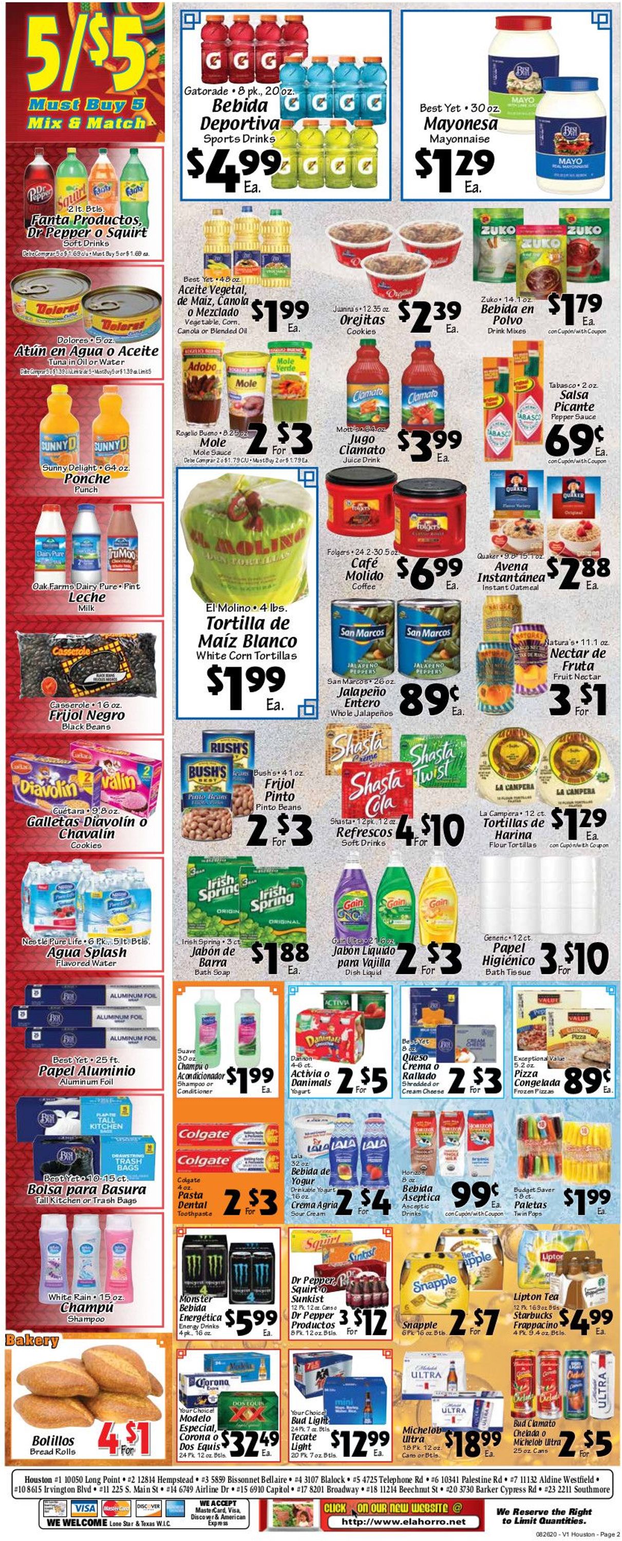 El Ahorro Supermarket Weekly Ad Circular - valid 08/26-09/01/2020 (Page 2)