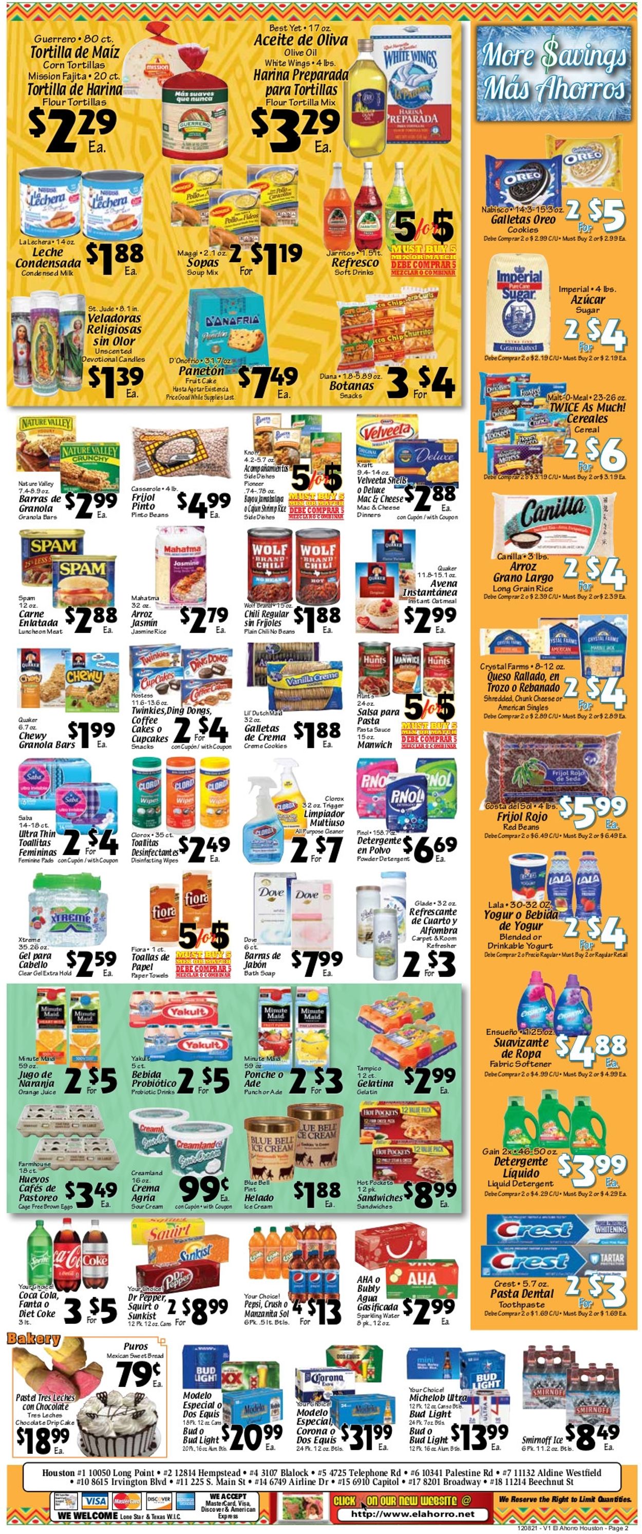 El Ahorro Supermarket Weekly Ad Circular - valid 12/08-12/14/2021 (Page 2)