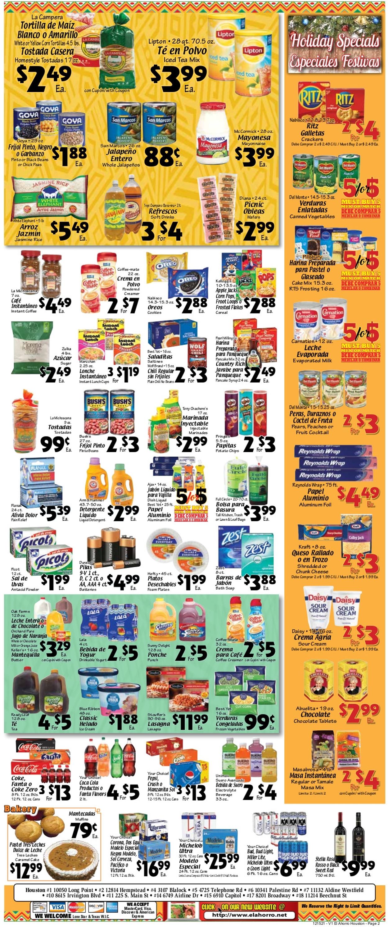 El Ahorro Supermarket Weekly Ad Circular - valid 12/15-12/21/2021 (Page 2)