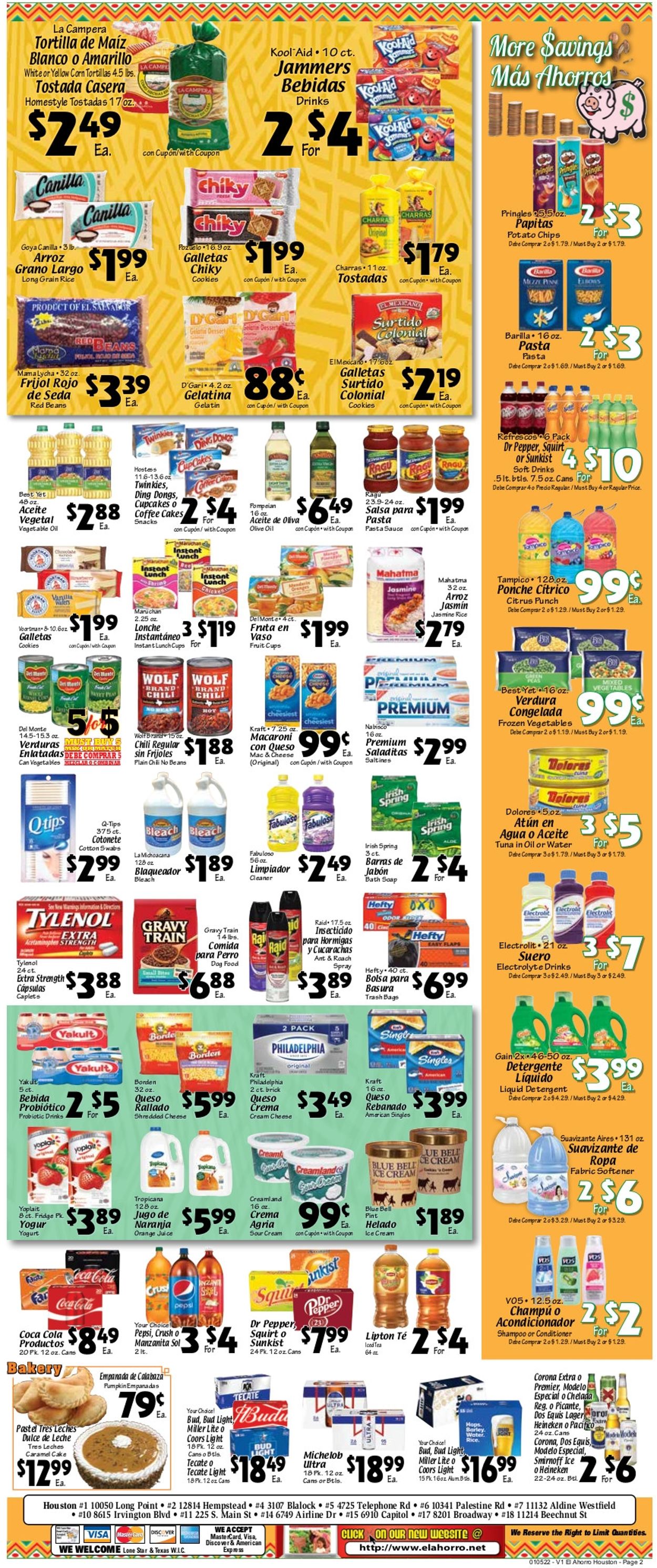 El Ahorro Supermarket Weekly Ad Circular - valid 01/05-01/11/2022 (Page 2)