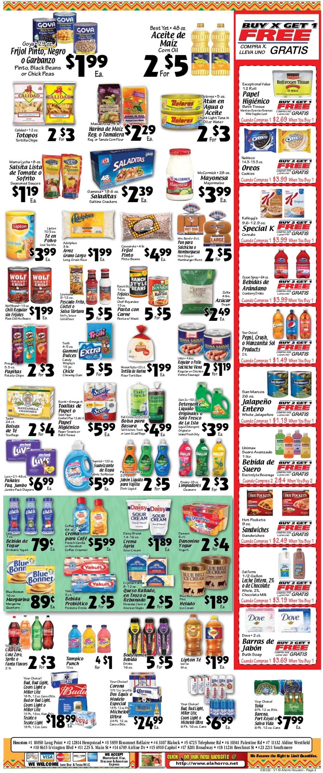 El Ahorro Supermarket Weekly Ad Circular - valid 03/23-03/29/2022 (Page 2)