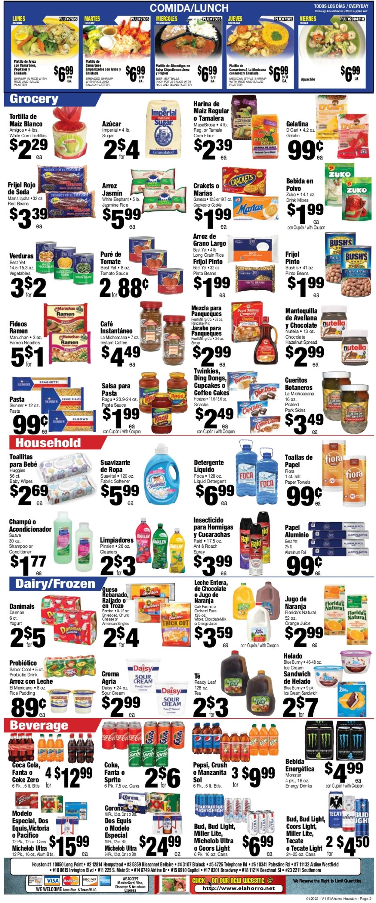 El Ahorro Supermarket Weekly Ad Circular - valid 04/20-04/26/2022 (Page 2)