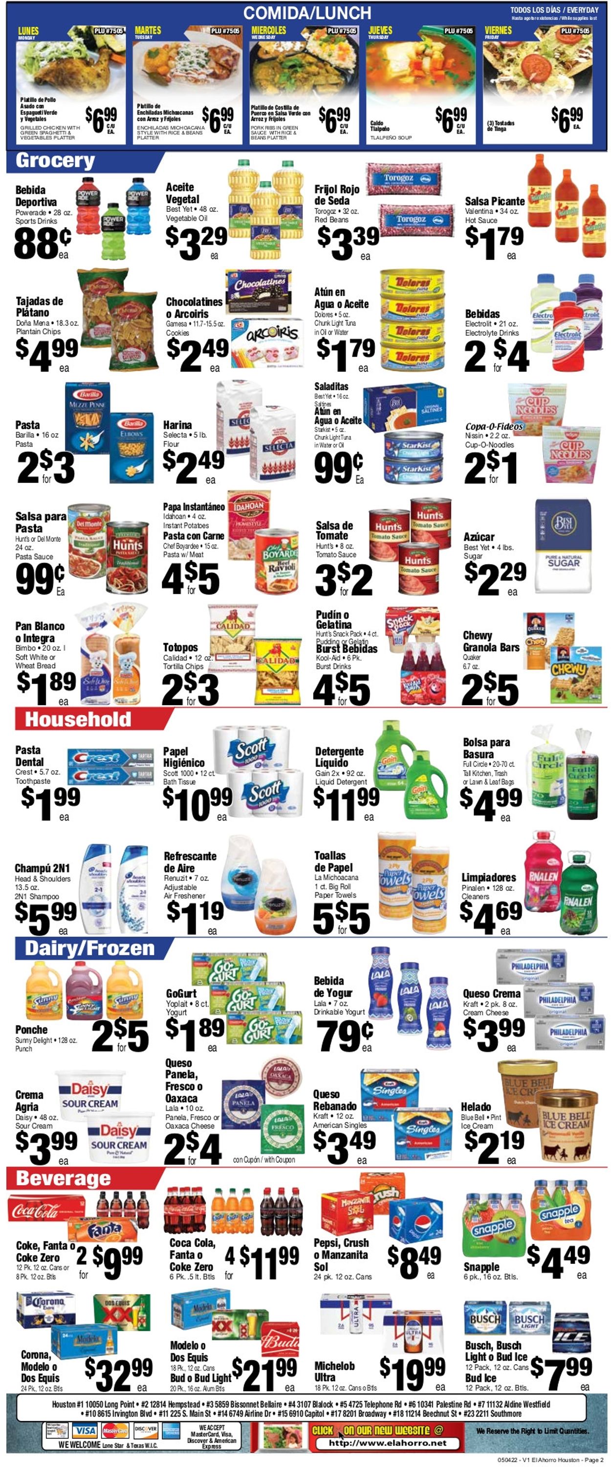 El Ahorro Supermarket Weekly Ad Circular - valid 05/04-05/10/2022 (Page 2)