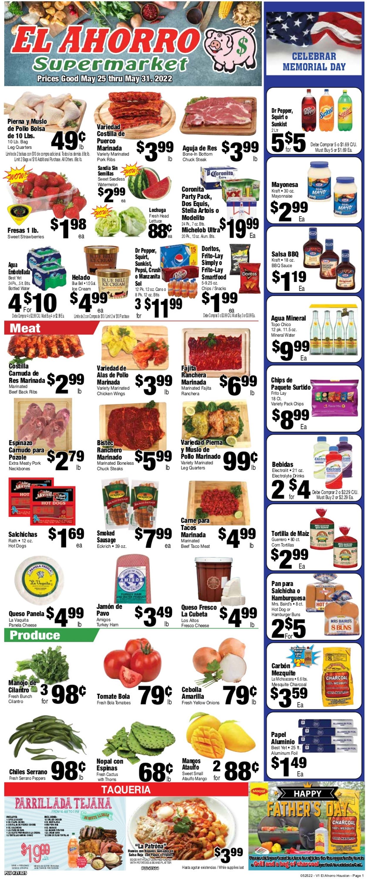 El Ahorro Supermarket Weekly Ad Circular - valid 05/25-05/31/2022