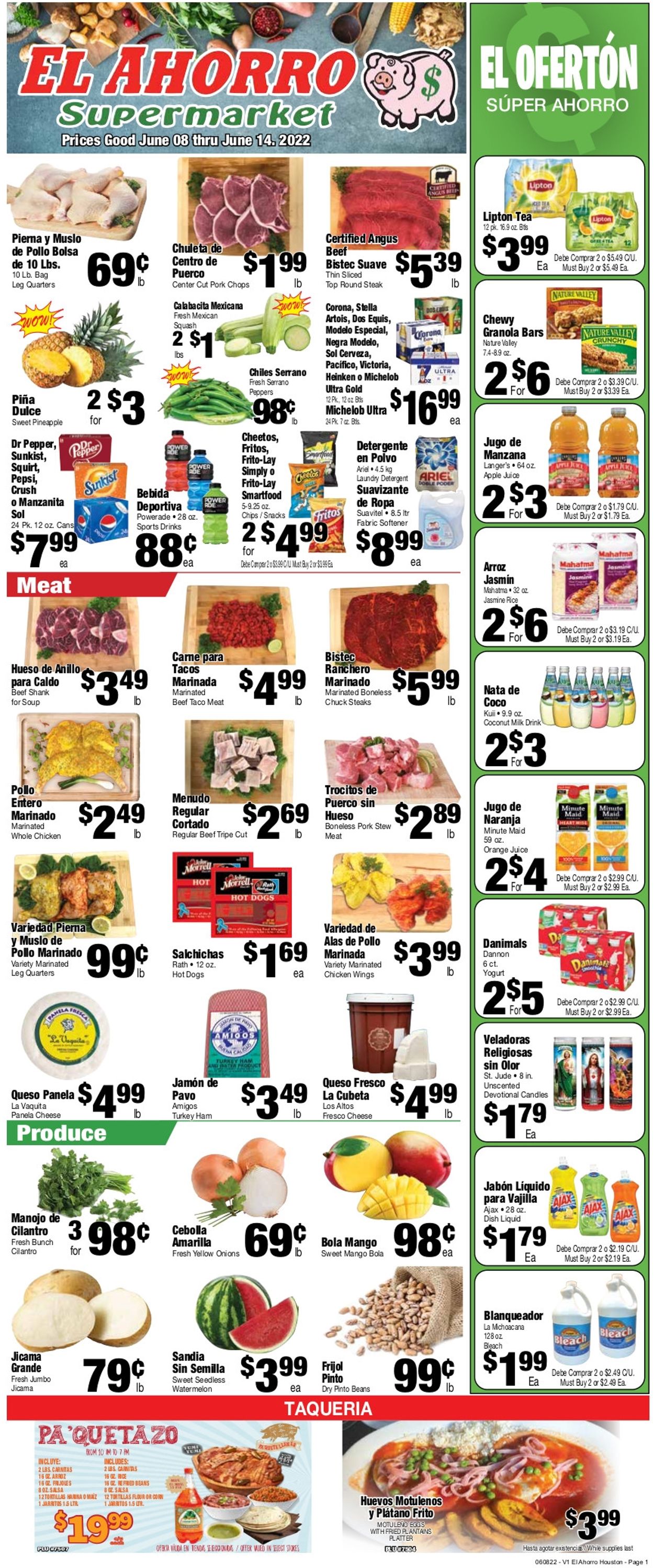El Ahorro Supermarket Weekly Ad Circular - valid 06/08-06/14/2022