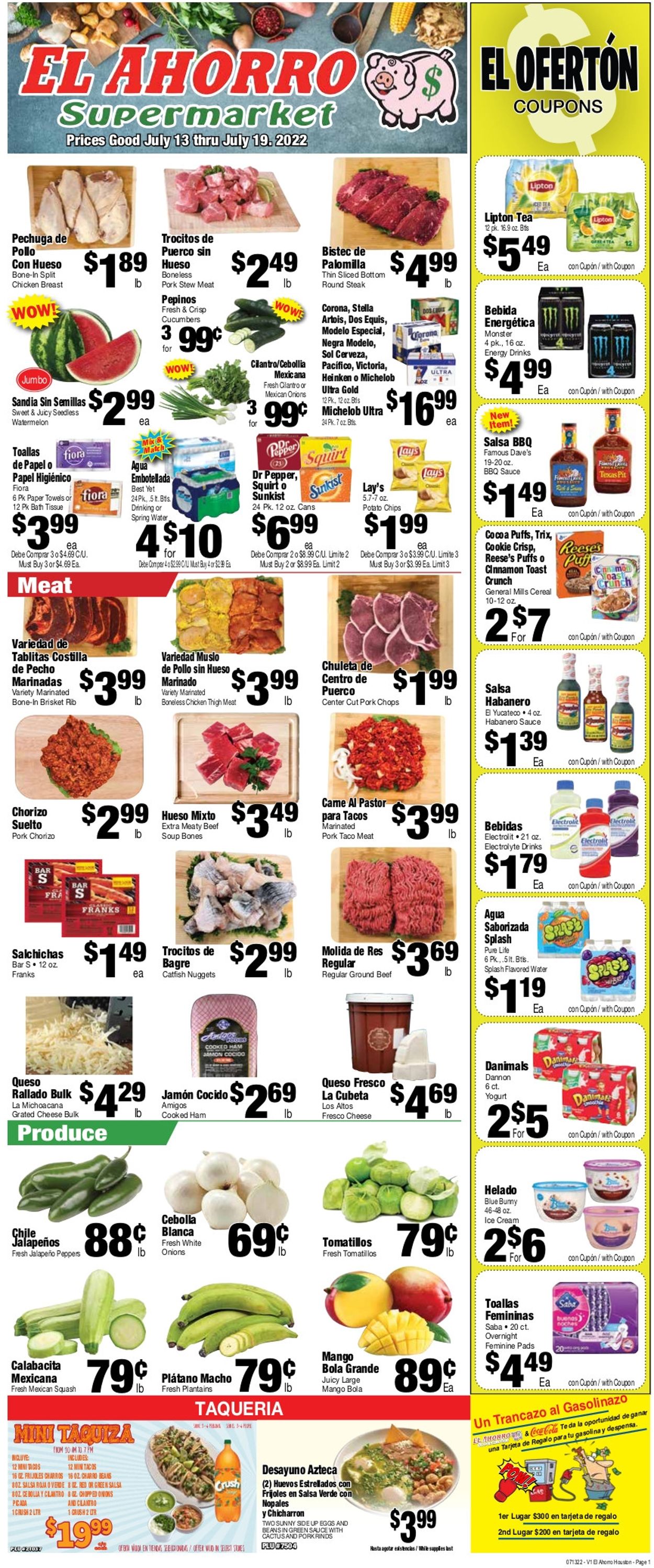 El Ahorro Supermarket Weekly Ad Circular - valid 07/13-07/19/2022