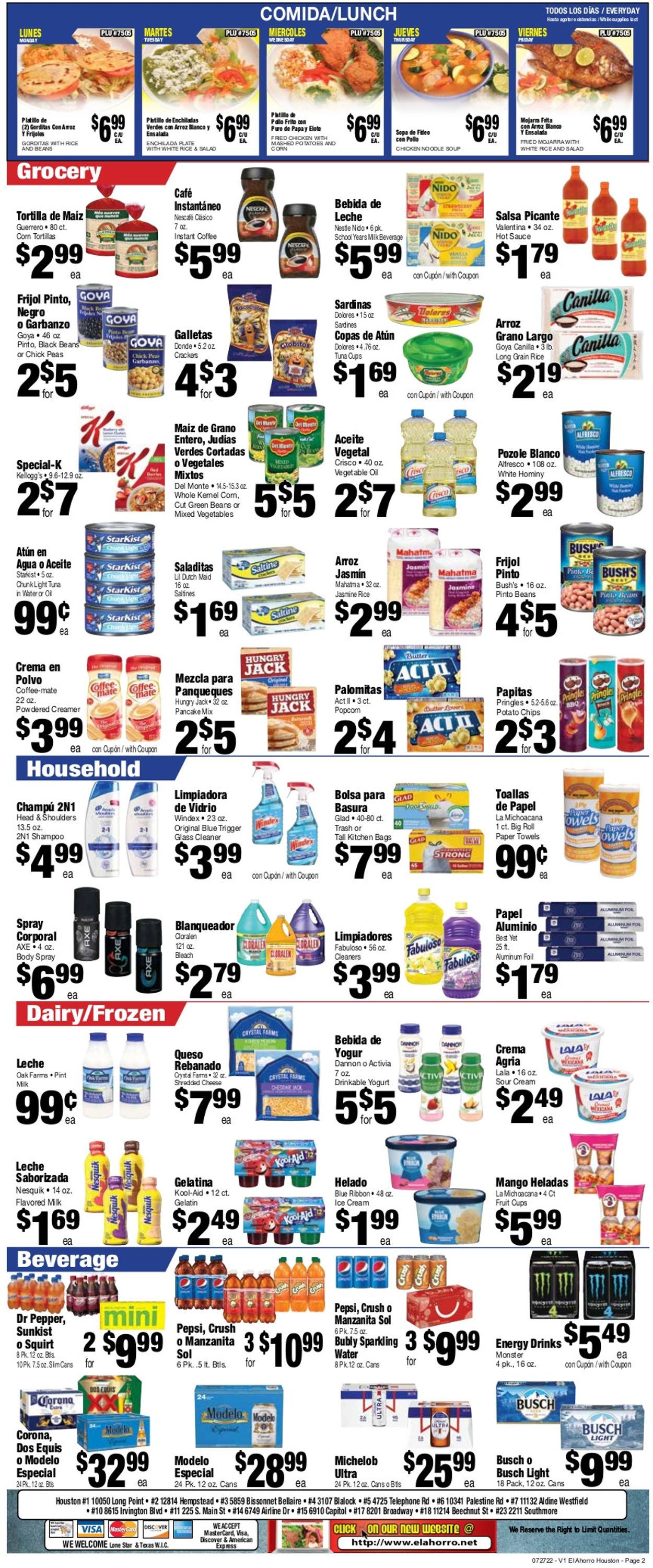 El Ahorro Supermarket Weekly Ad Circular - valid 07/27-08/02/2022 (Page 2)