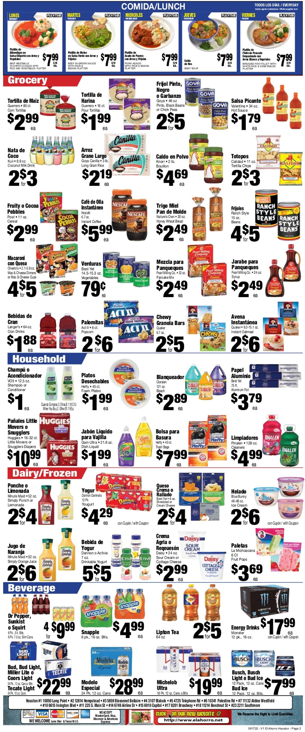 El Ahorro Supermarket Weekly Ad Circular - valid 08/17-08/23/2022 (Page 2)