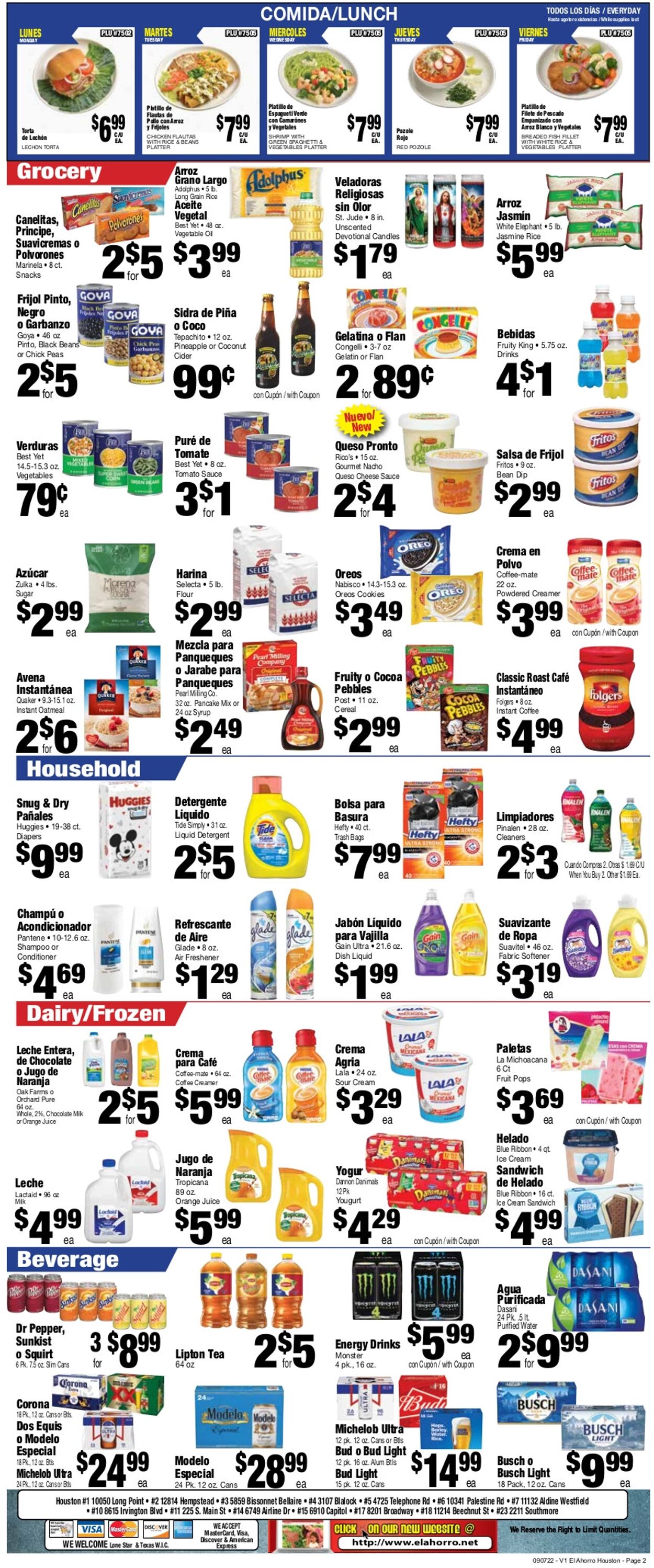 El Ahorro Supermarket Weekly Ad Circular - valid 09/07-09/13/2022 (Page 2)