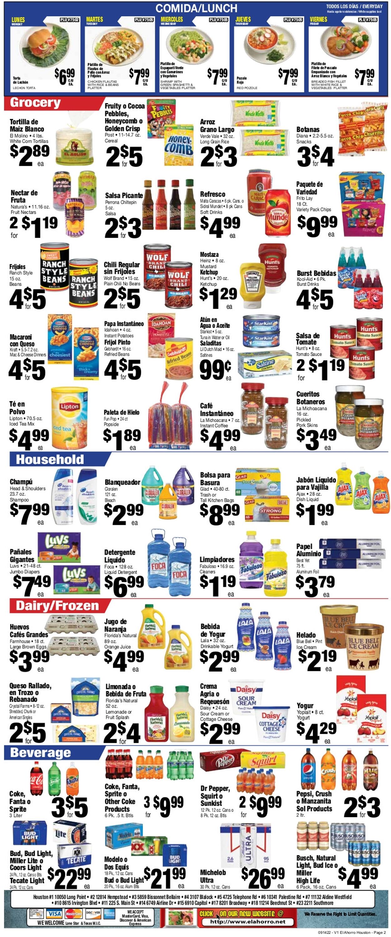 El Ahorro Supermarket Weekly Ad Circular - valid 09/14-09/20/2022 (Page 2)