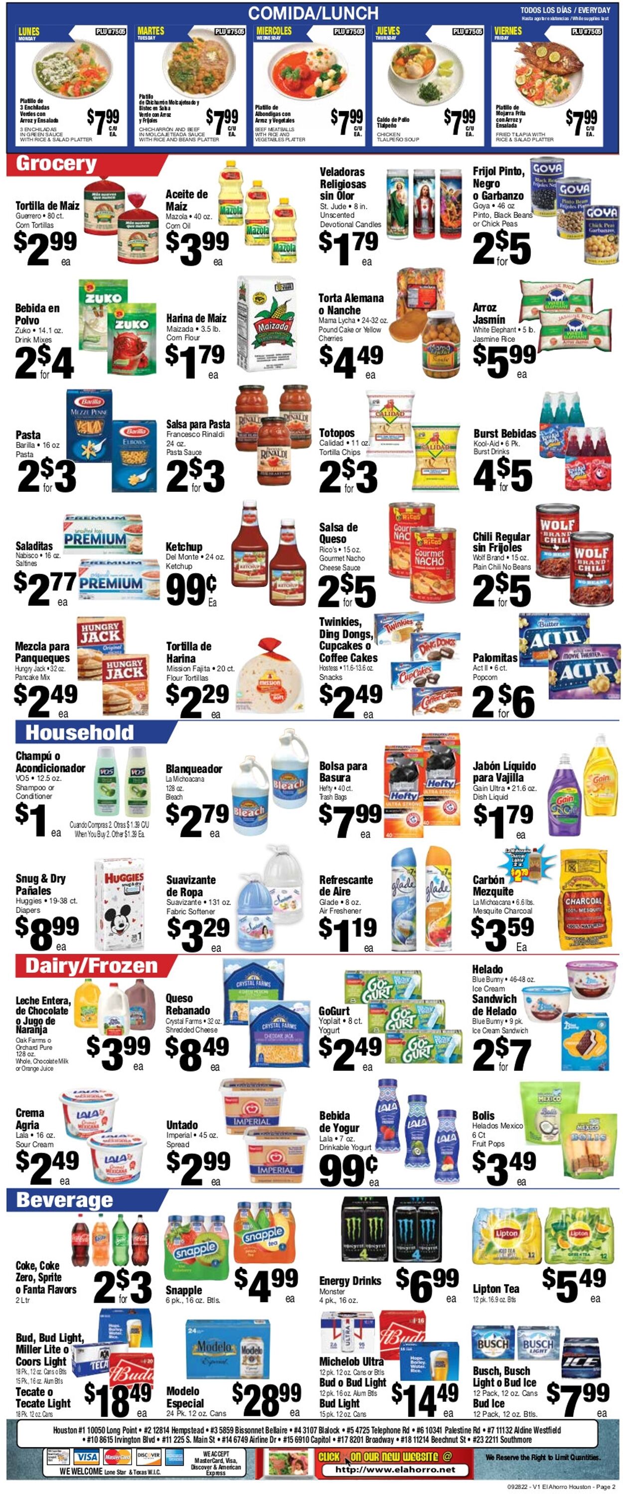 El Ahorro Supermarket Weekly Ad Circular - valid 09/28-10/04/2022 (Page 2)