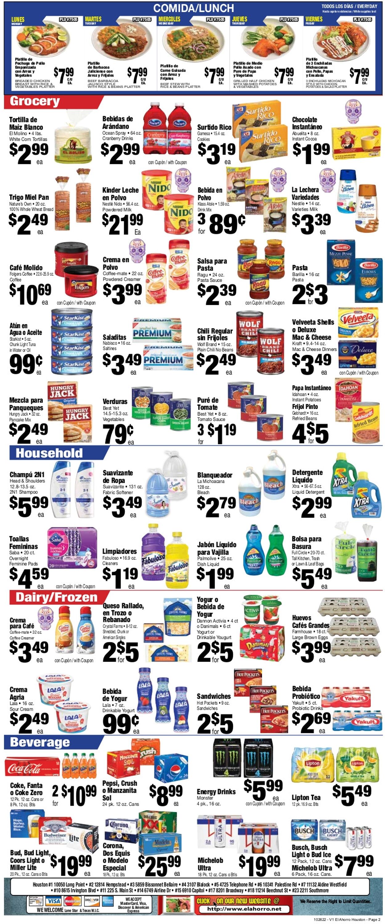 El Ahorro Supermarket Weekly Ad Circular - valid 10/26-11/01/2022 (Page 2)
