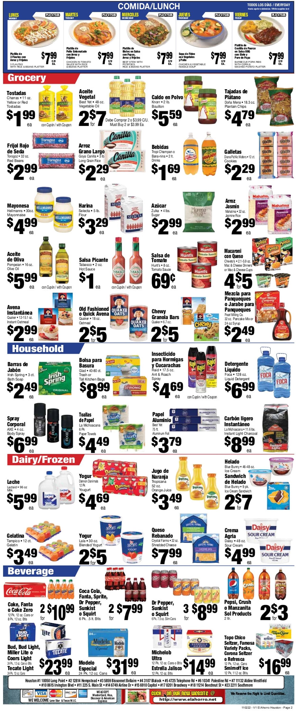 El Ahorro Supermarket Weekly Ad Circular - valid 11/02-11/10/2022 (Page 2)