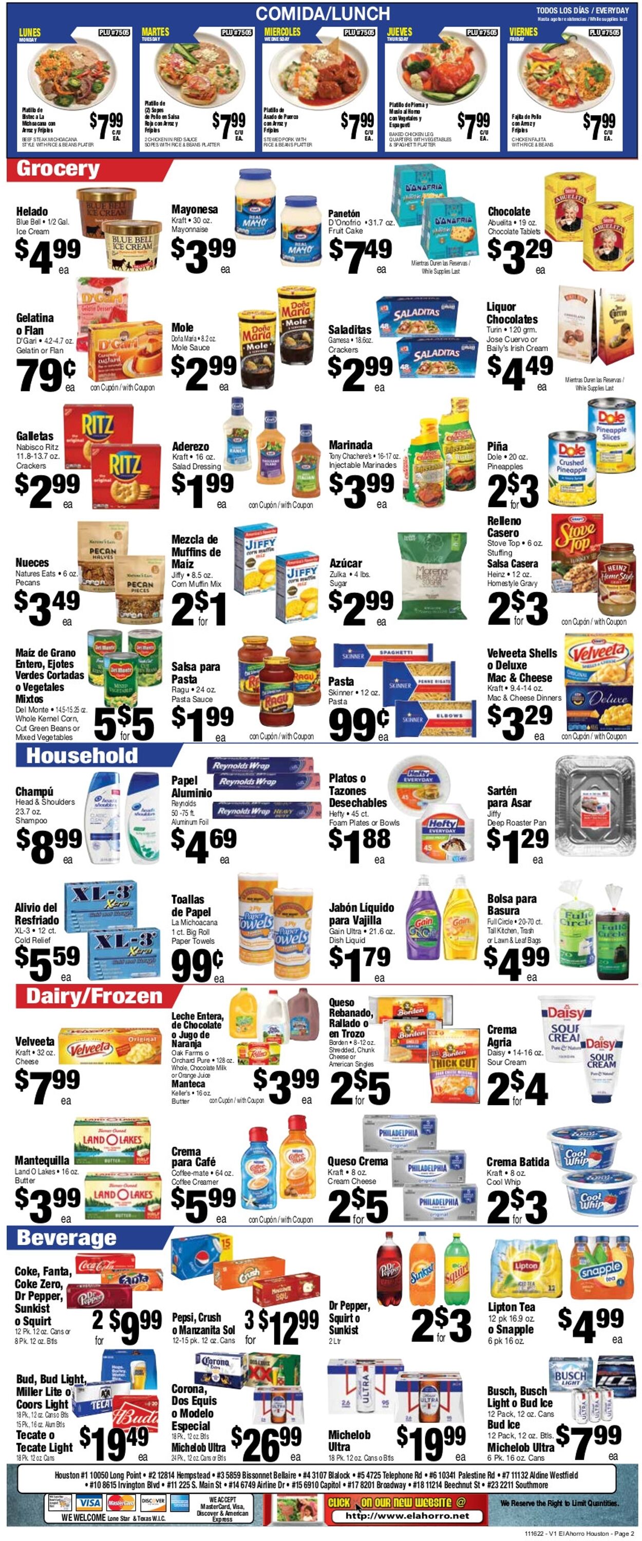El Ahorro Supermarket Weekly Ad Circular - valid 11/16-11/24/2022 (Page 2)